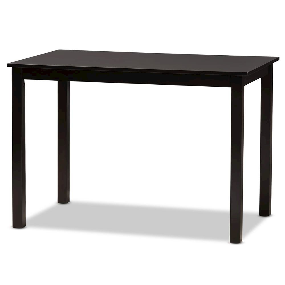 Sand Fabric Upholstered and Dark Brown Finished Wood 5-Piece Dining Set. Picture 11