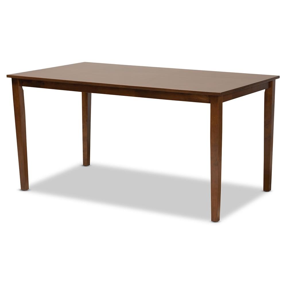 Grey Fabric Upholstered and Walnut Brown Finished Wood 6-Piece Dining Set. Picture 13