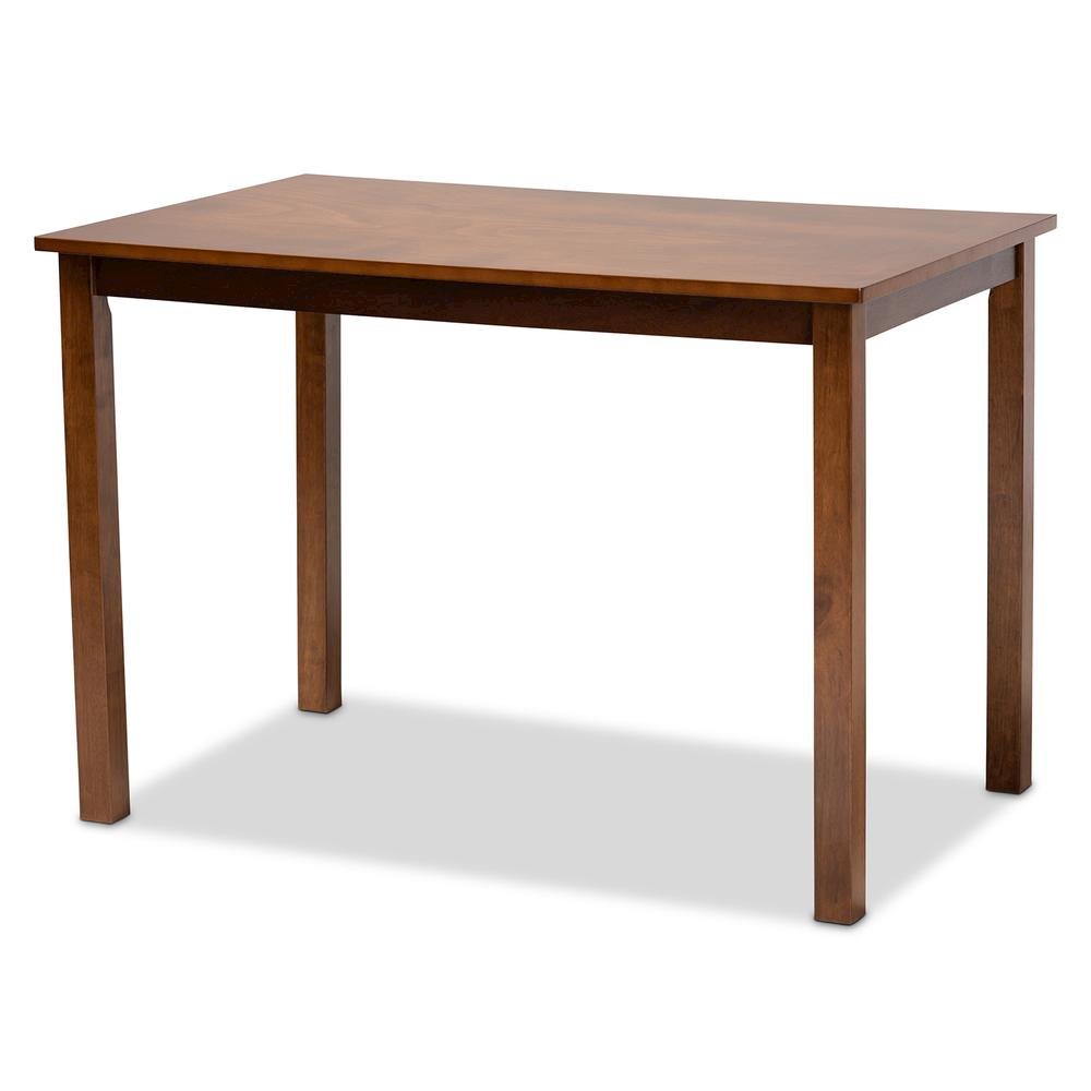 Grey Fabric Upholstered and Walnut Brown Finished Wood 5-Piece Dining Set. Picture 11