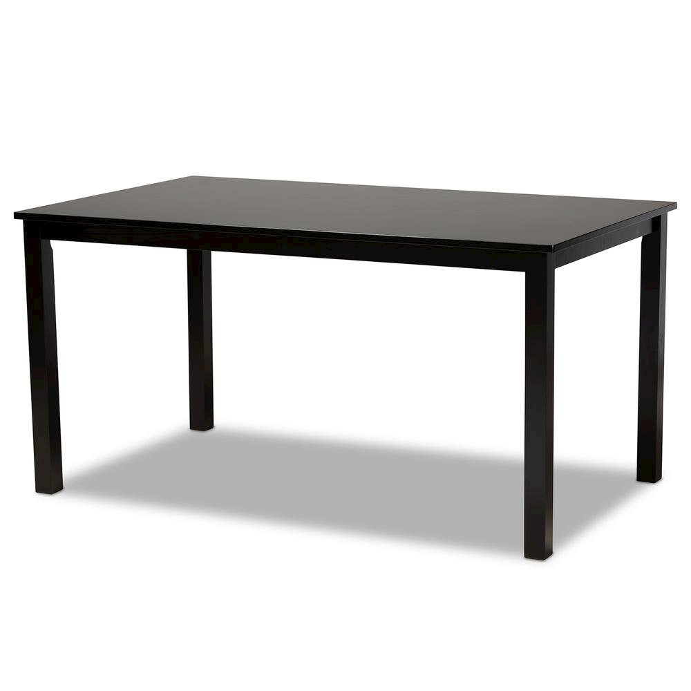 Grey Fabric Upholstered and Dark Brown Finished Wood 7-Piece Dining Set. Picture 11