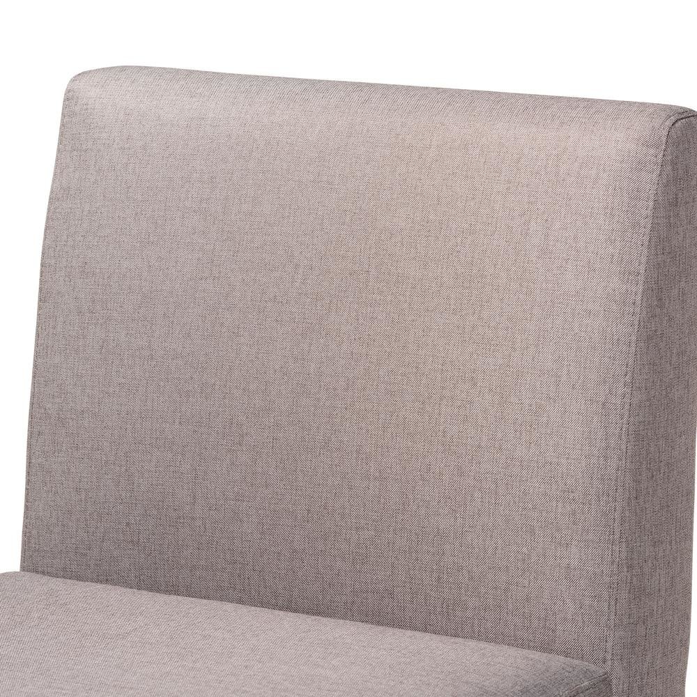 Grey Fabric Upholstered and Walnut Brown Finished Wood Dining Chair. Picture 14