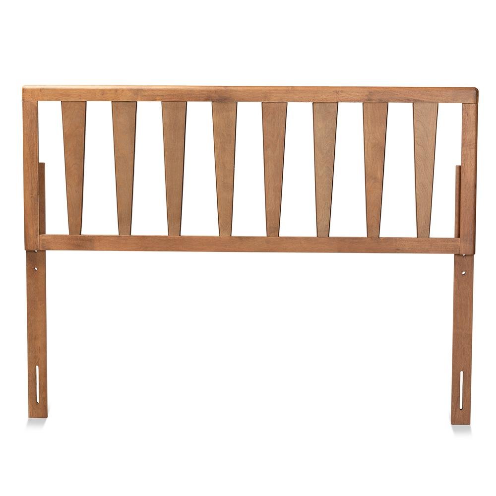 Duncan Modern and Contemporary Ash Walnut Finished Wood Full Size Headboard. Picture 10