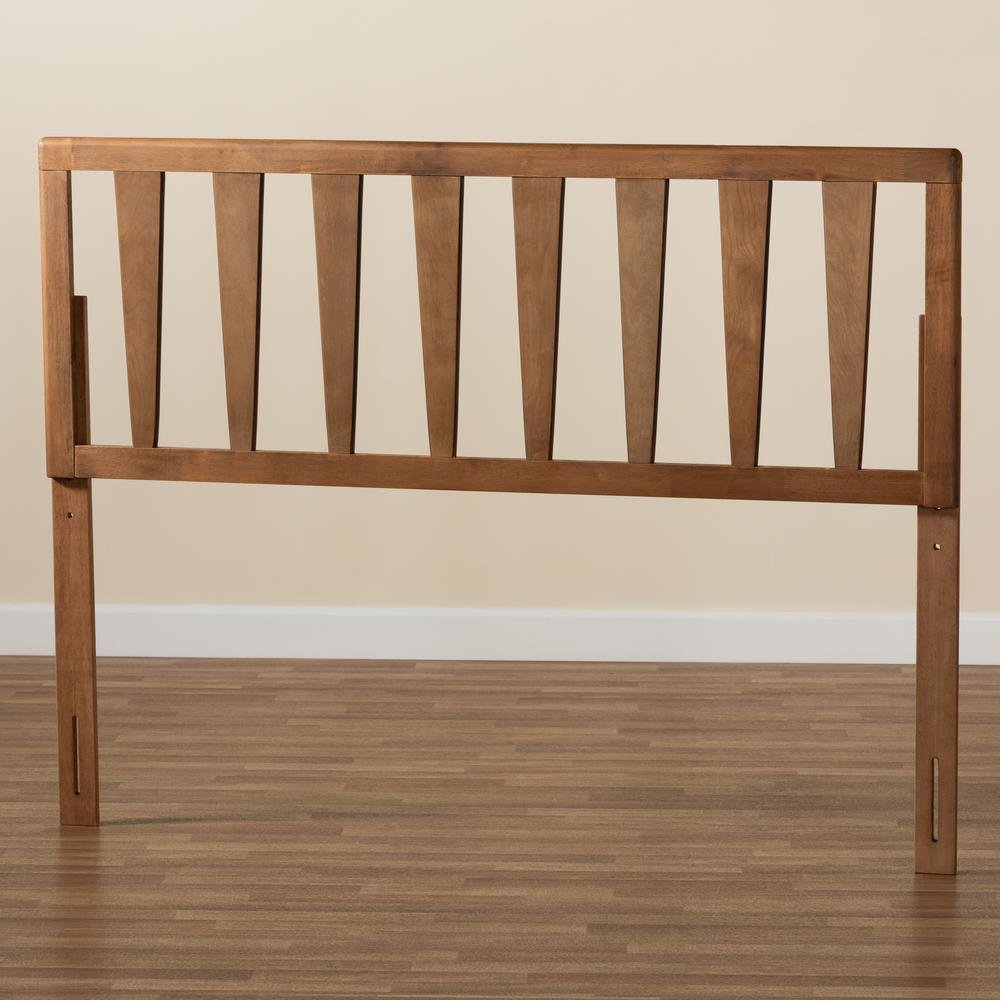 Duncan Modern and Contemporary Ash Walnut Finished Wood Full Size Headboard. Picture 12