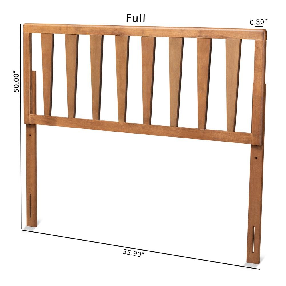 Duncan Modern and Contemporary Ash Walnut Finished Wood Full Size Headboard. Picture 13