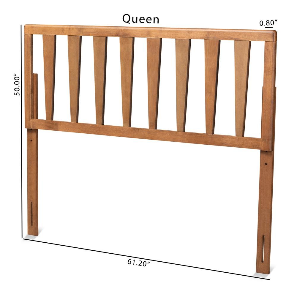 Duncan Modern and Contemporary Ash Walnut Finished Wood Full Size Headboard. Picture 14