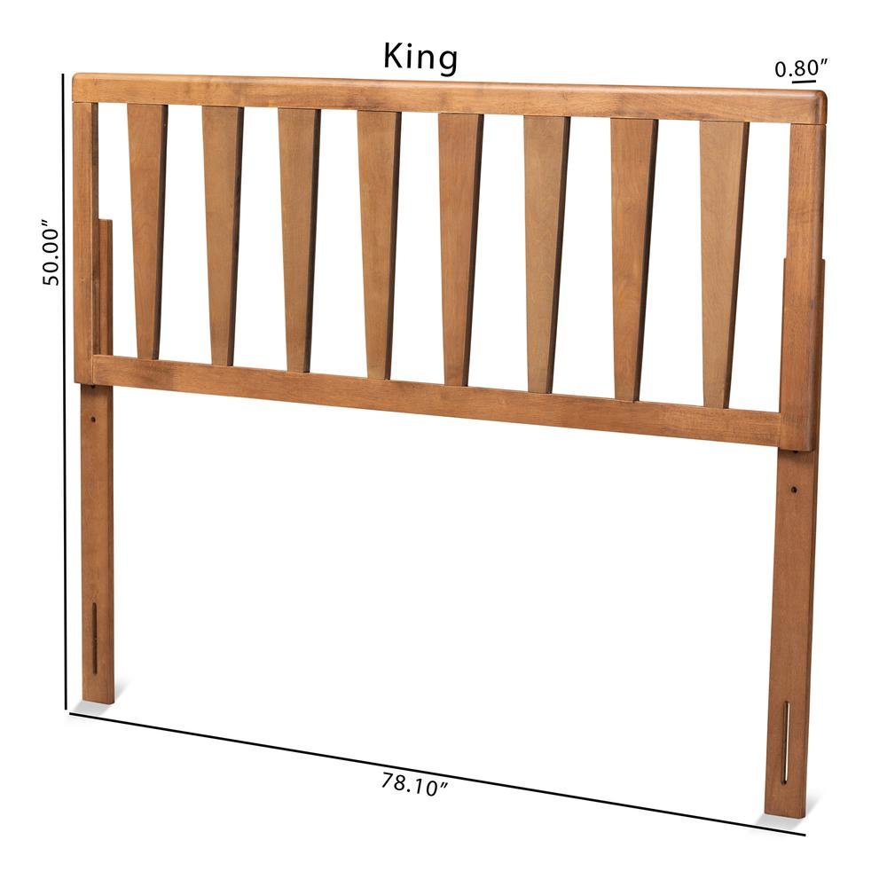 Duncan Modern and Contemporary Ash Walnut Finished Wood Full Size Headboard. Picture 15