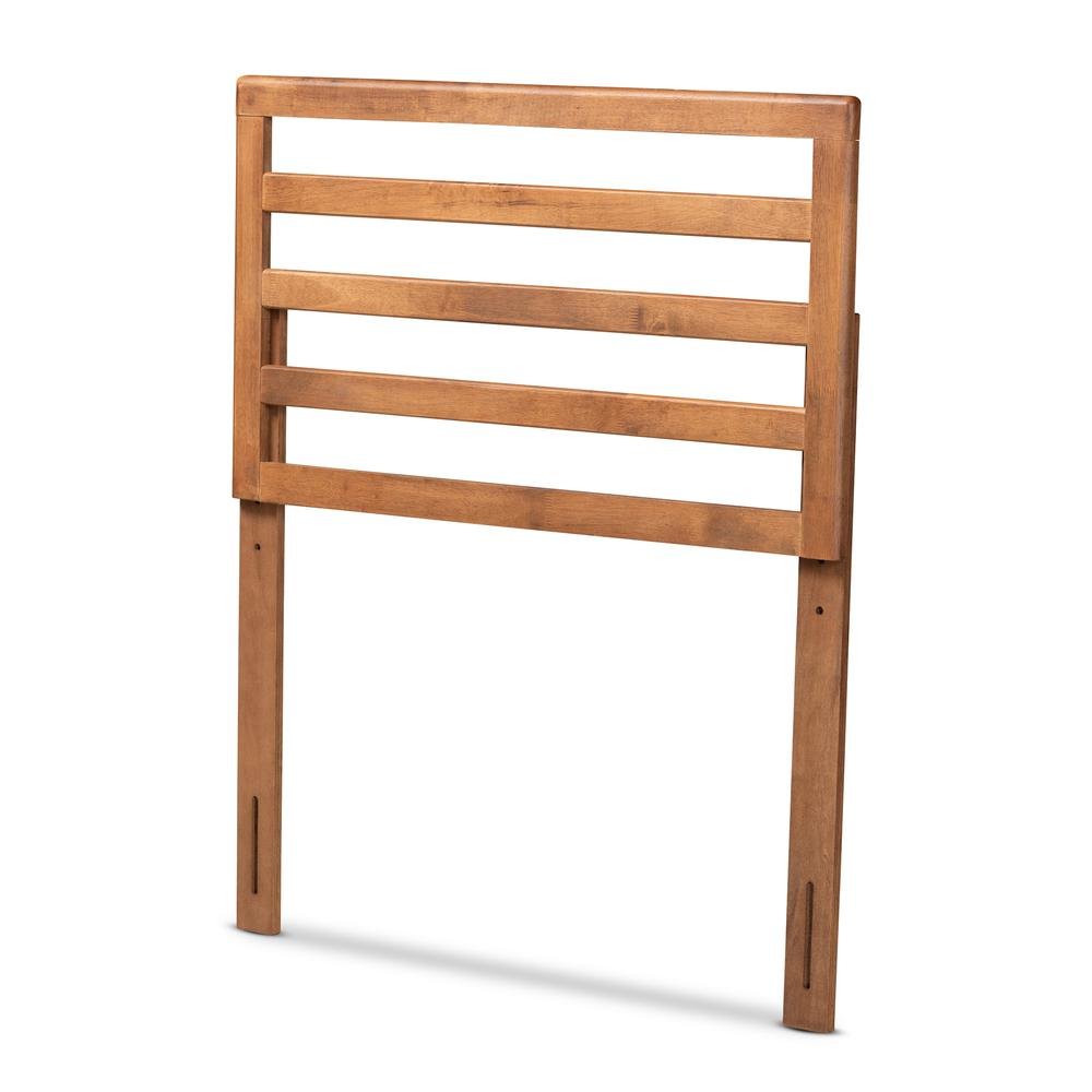 Akemi Modern and Contemporary Ash Walnut Finished Wood Twin Size Headboard. Picture 7