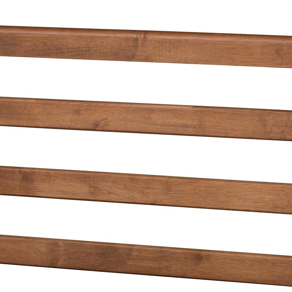 Transitional Walnut Brown Finished Wood Twin Size Platform Bed. Picture 13
