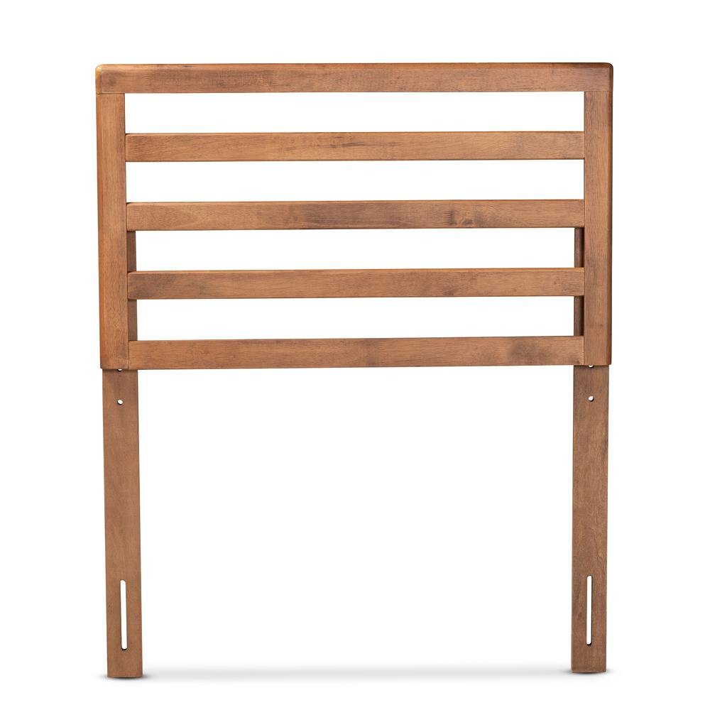Akemi Modern and Contemporary Ash Walnut Finished Wood Twin Size Headboard. Picture 8
