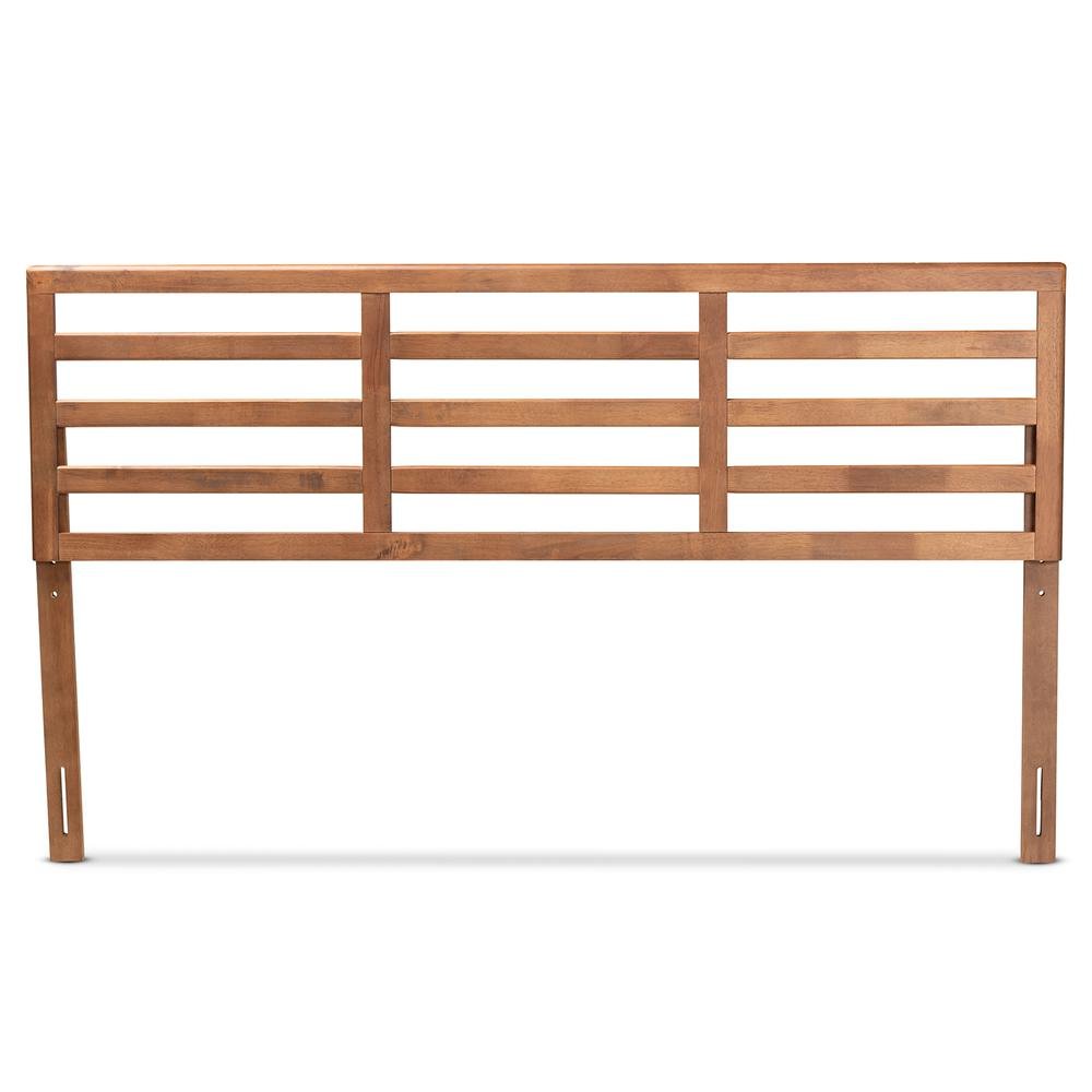 Akemi Modern and Contemporary Ash Walnut Finished Wood King Size Headboard. Picture 8