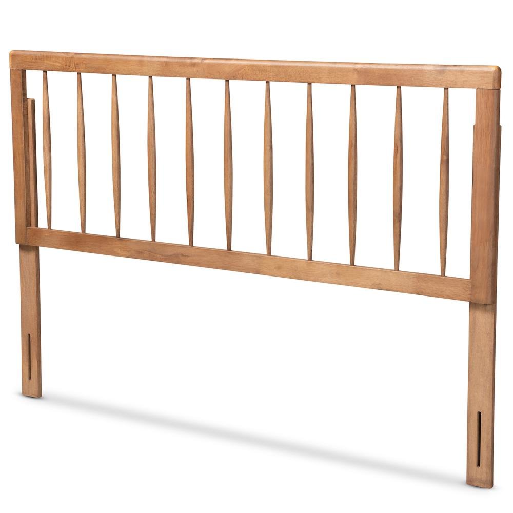 Valin Modern and Contemporary Ash Walnut Finished Wood Full Size Headboard. Picture 9