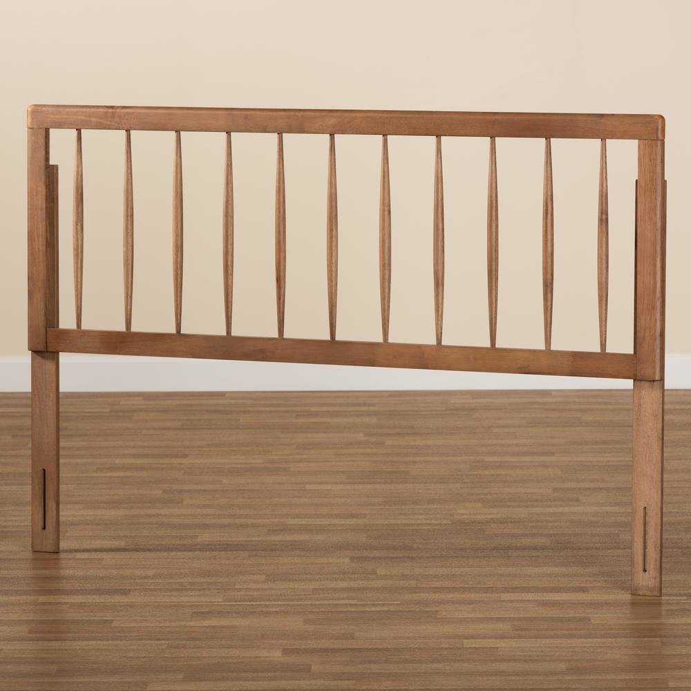 Valin Modern and Contemporary Ash Walnut Finished Wood Full Size Headboard. Picture 12