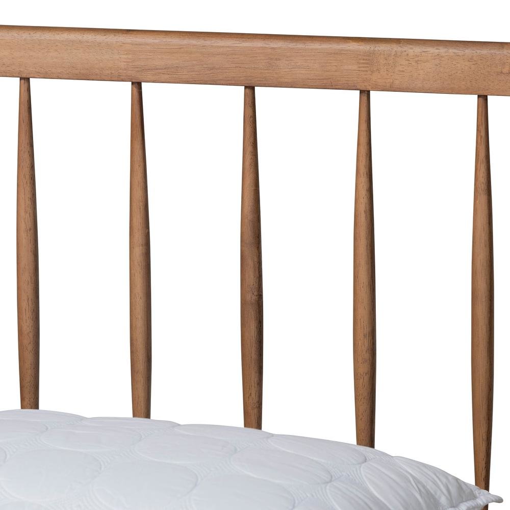Toru Mid-Century Modern Ash Walnut Finished Wood Full Size Platform Bed. Picture 15