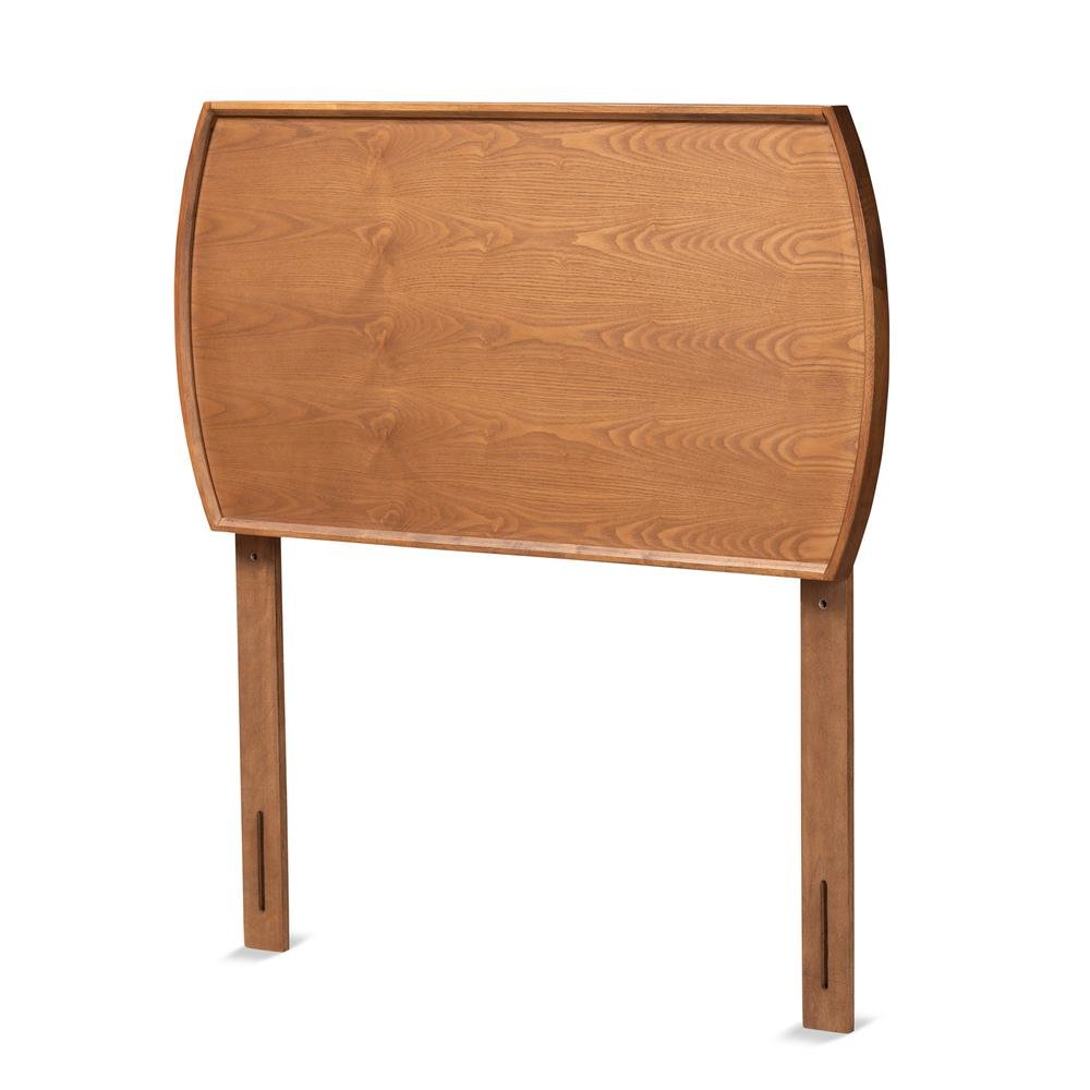 Laurien Mid-Century Modern Ash Walnut Finished Wood Twin Size Headboard. Picture 7