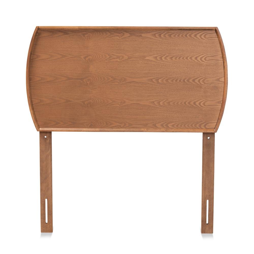 Laurien Mid-Century Modern Ash Walnut Finished Wood Twin Size Headboard. Picture 8