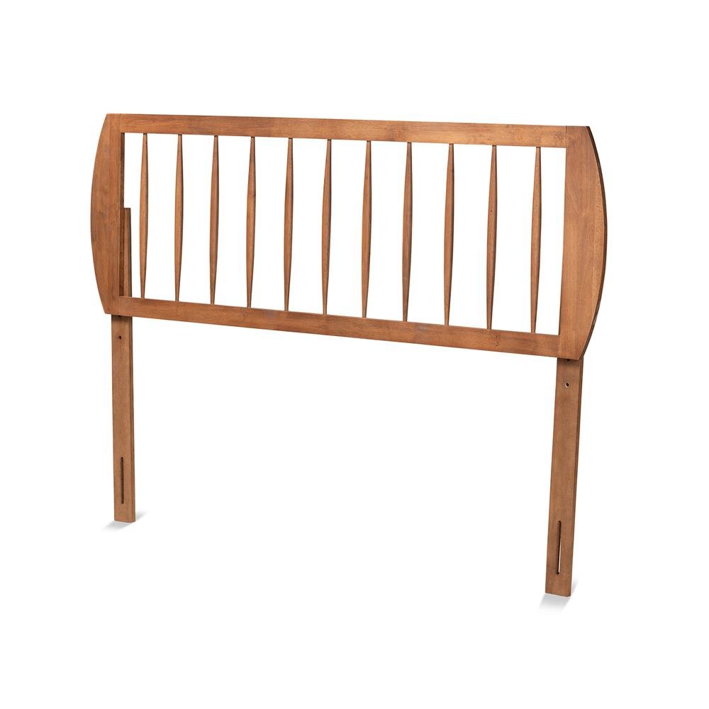 Transitional Ash Walnut Finished Wood Full Size Headboard. Picture 9