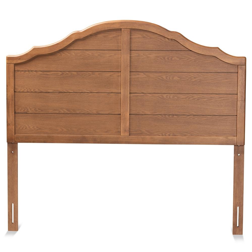 Clive Vintage Traditional Farmhouse Ash Walnut Finished Wood Full Size Headboard. Picture 10