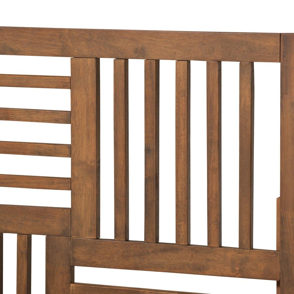 Romy Modern and Contemporary Walnut Brown Finished Wood Twin Size Platform Bed. Picture 13