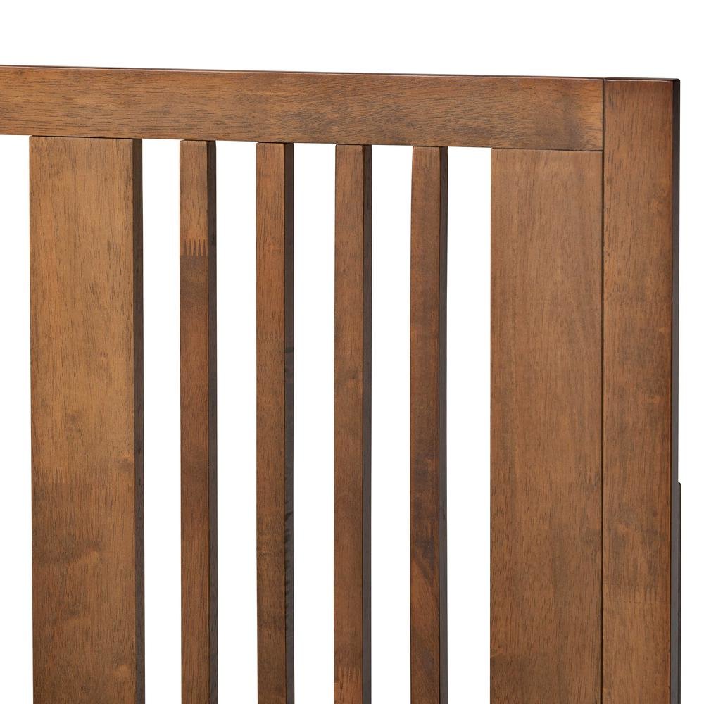 Transitional Ash Walnut Finished Wood Twin Size Platform Bed. Picture 13