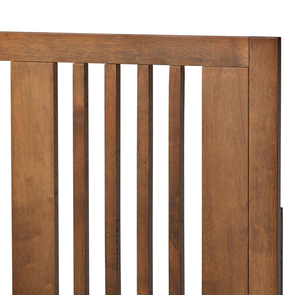 Transitional Ash Walnut Finished Wood Twin Size Platform Bed. Picture 13