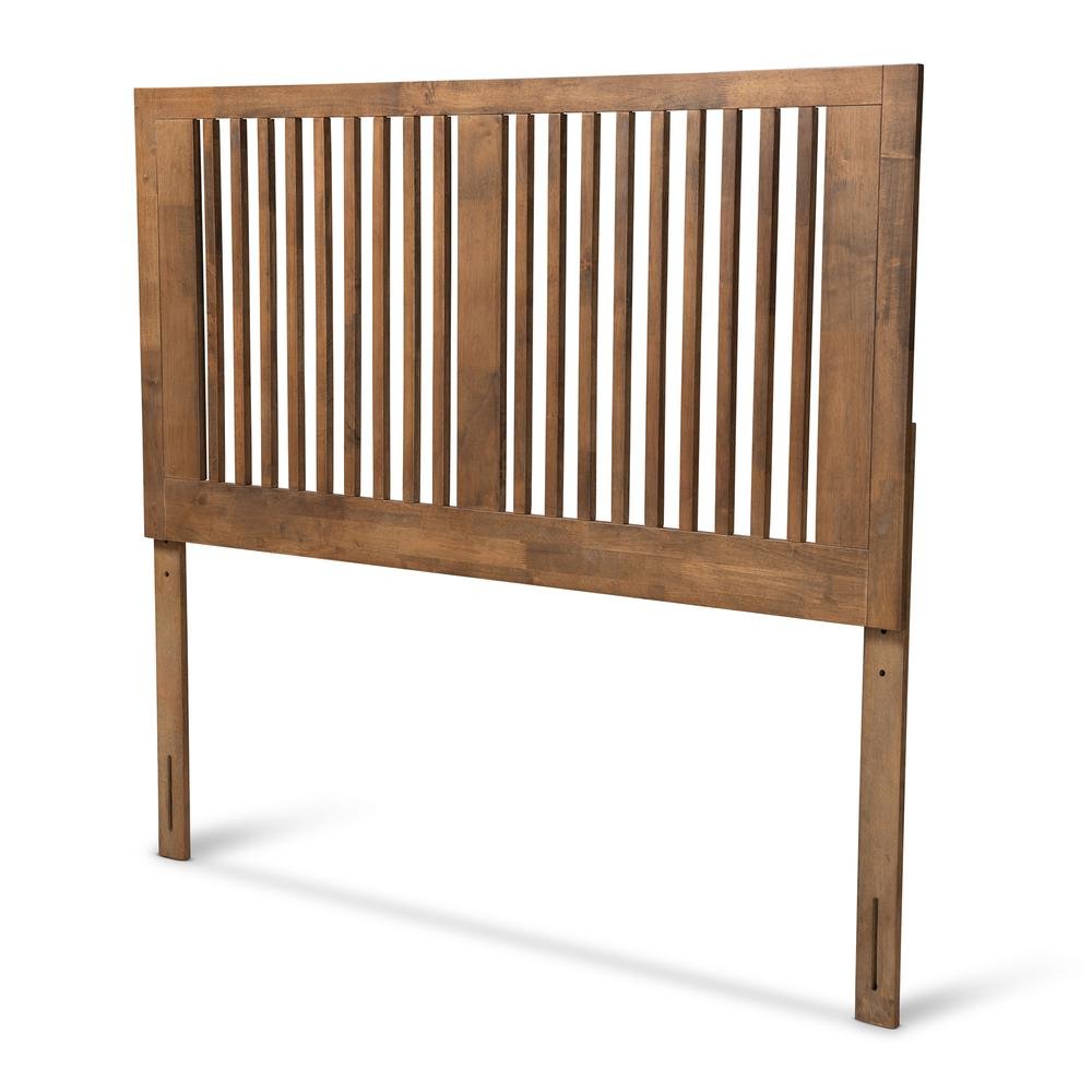 Transitional Ash Walnut Finished Wood Full Size Headboard. Picture 9