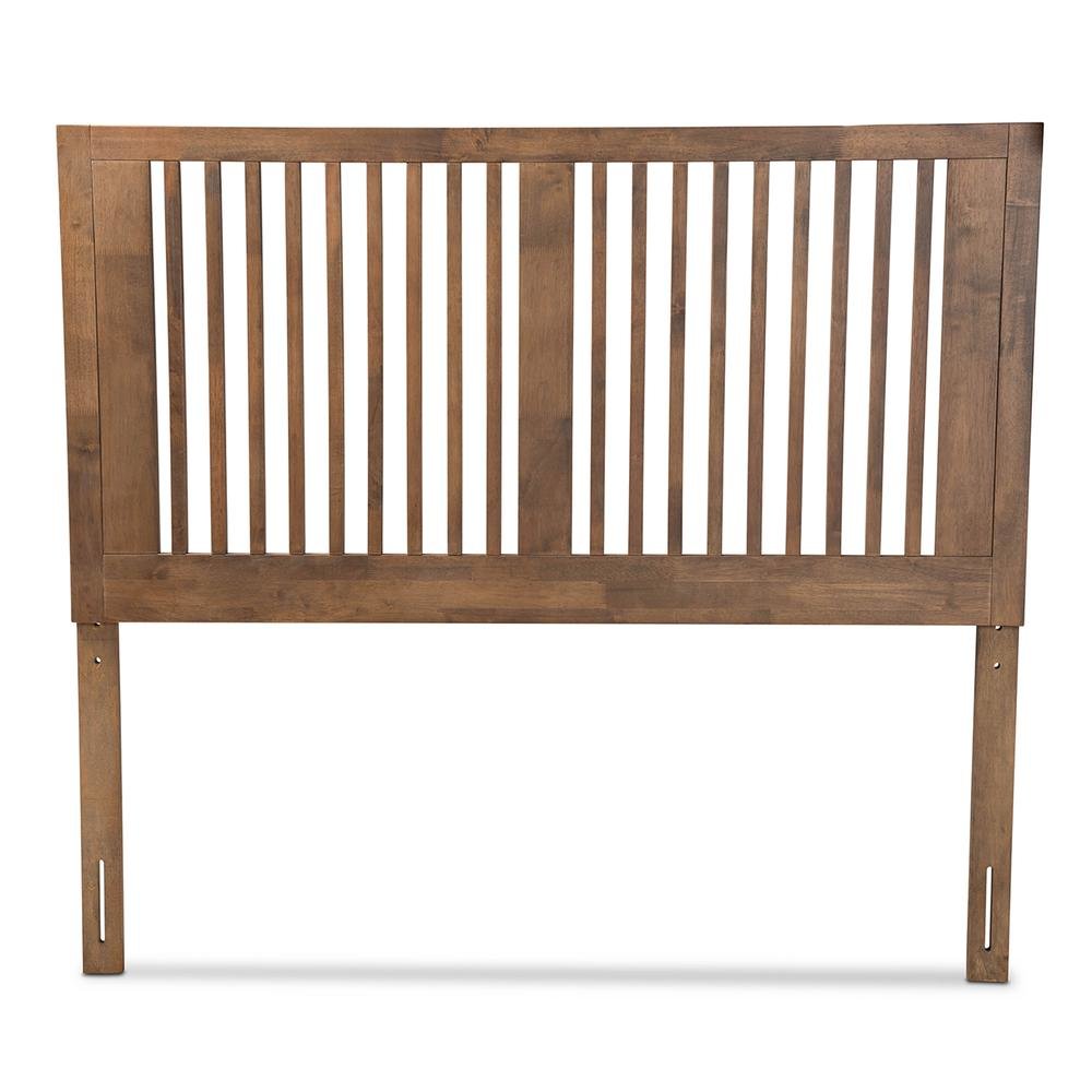 Transitional Ash Walnut Finished Wood Full Size Headboard. Picture 10