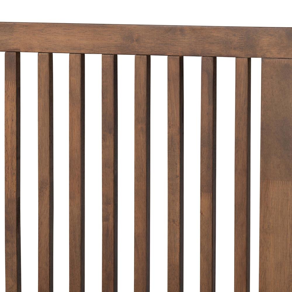 Transitional Ash Walnut Finished Wood Full Size Platform Bed. Picture 15