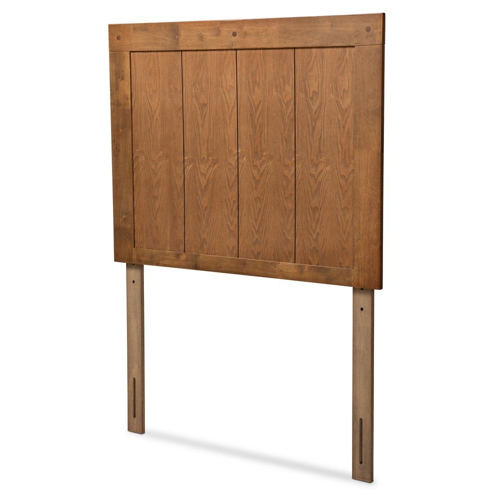 Transitional Ash Walnut Finished Wood Twin Size Headboard. Picture 7