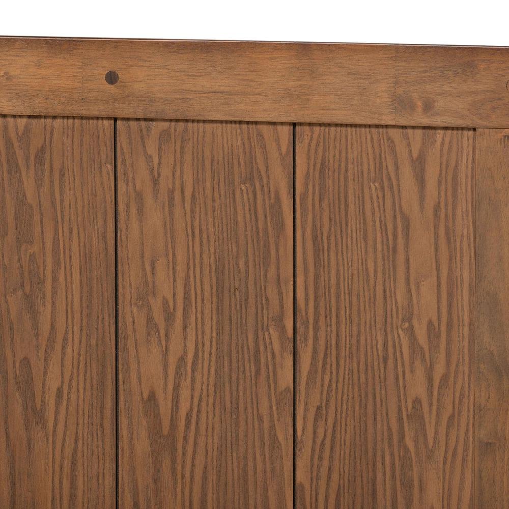 Transitional Ash Walnut Finished Wood Twin Size Platform Bed. Picture 13