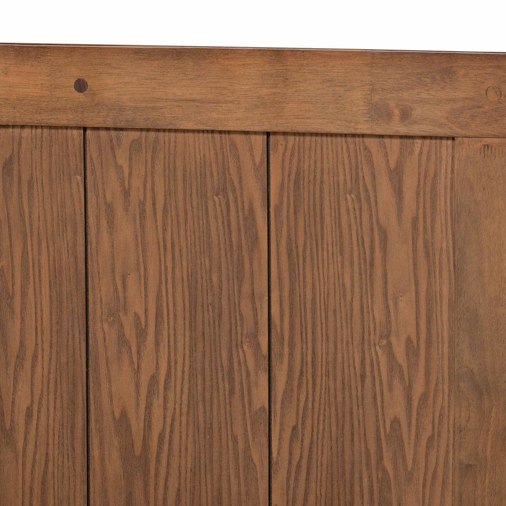 Transitional Ash Walnut Finished Wood Twin Size Platform Bed. Picture 13