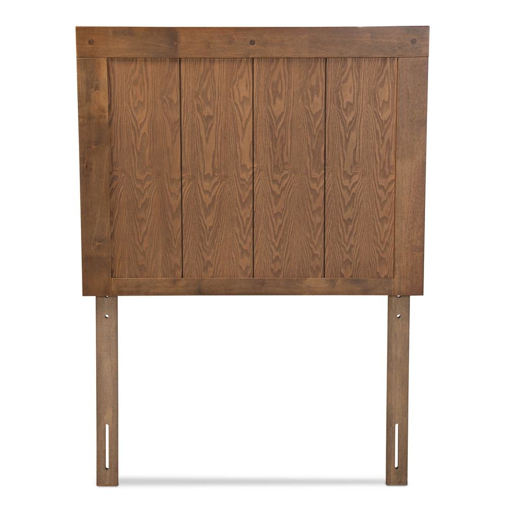 Transitional Ash Walnut Finished Wood Twin Size Headboard. Picture 8