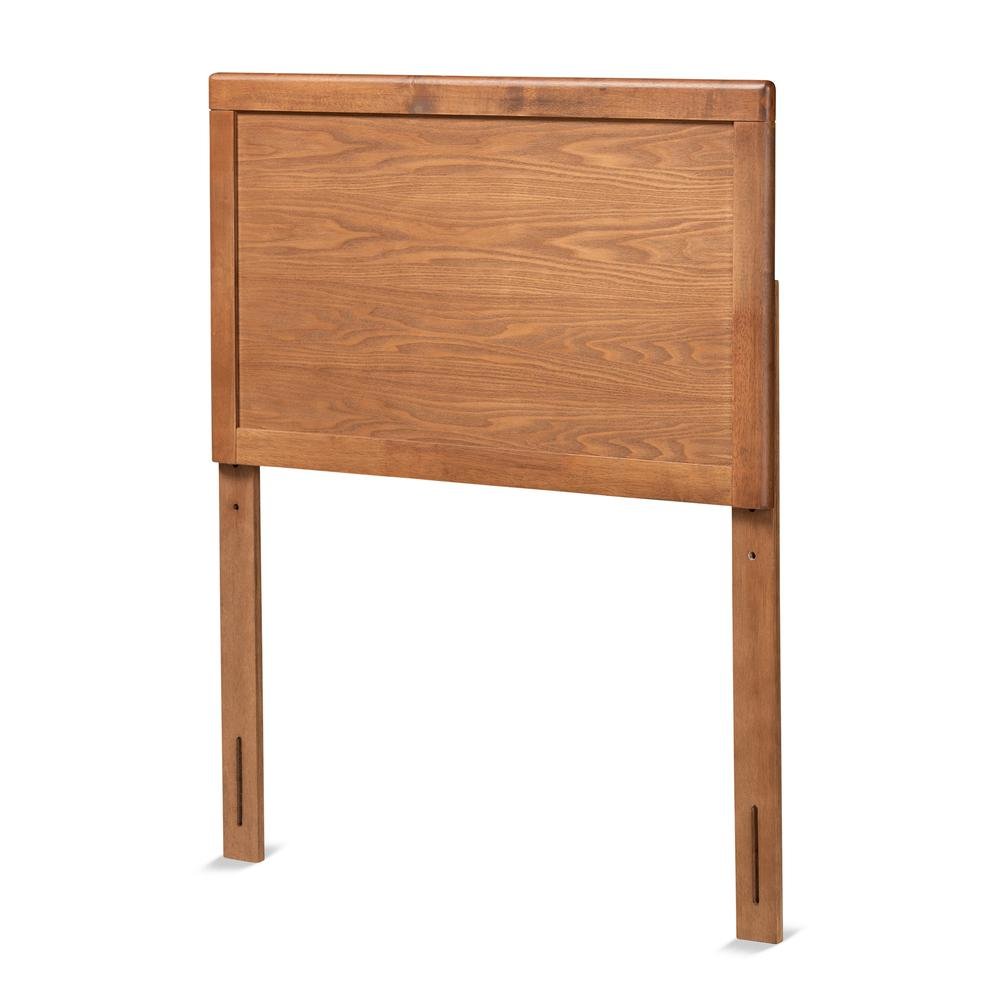 Raya Mid-Century Modern Walnut Brown Finished Wood Twin Size Headboard. Picture 7