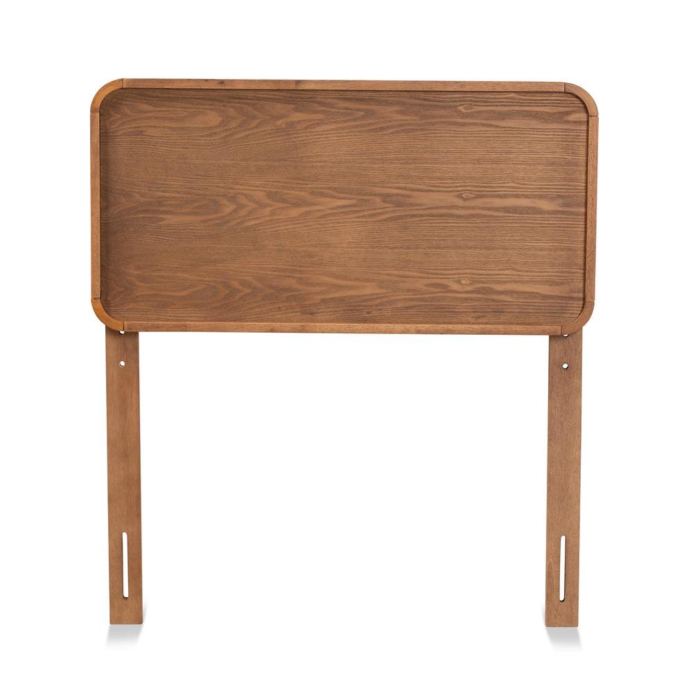 Mailene Mid-Century Modern Walnut Brown Finished Wood Twin Size Headboard. Picture 8