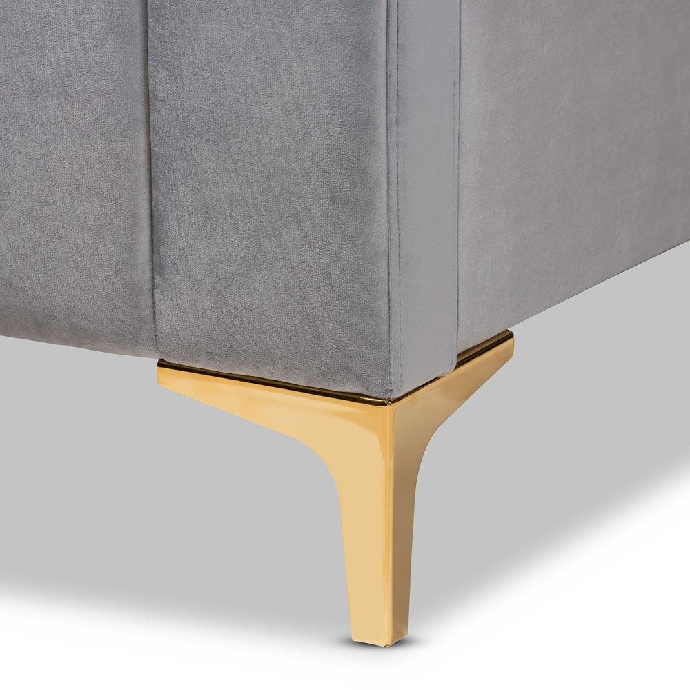 Gold Finished Queen Size Platform Bed. Picture 15