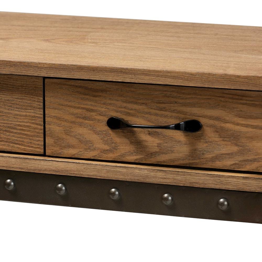 Black Finished Metal 3-Drawer Console Table. Picture 16