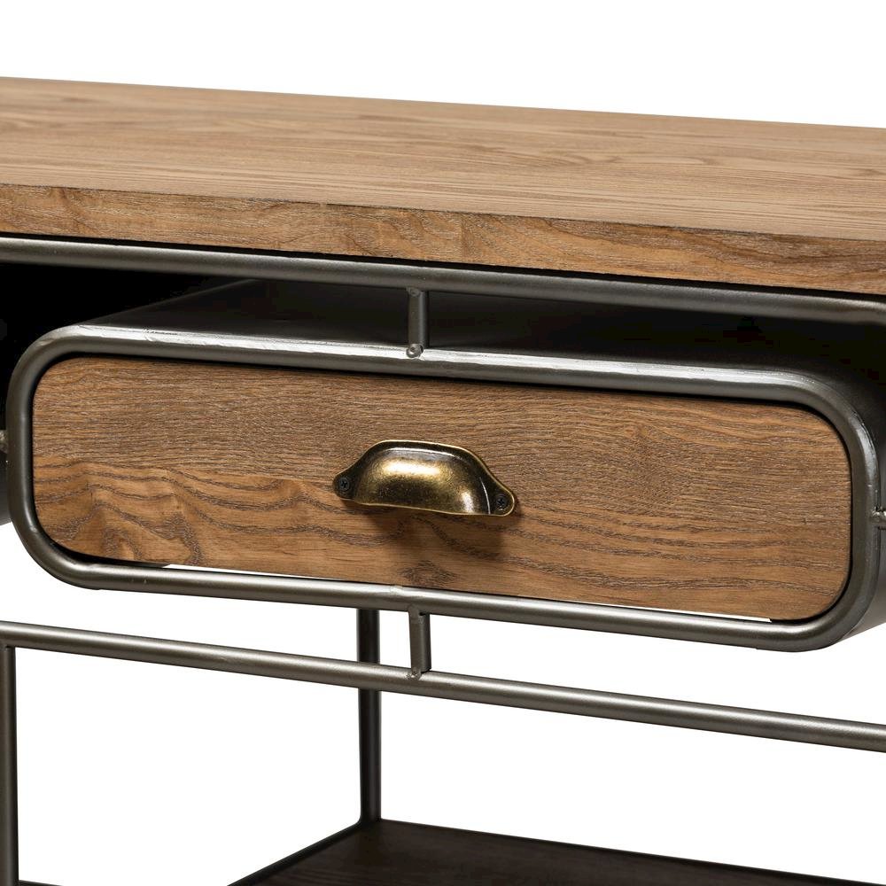 Black Finished Metal 2-Drawer Kitchen Cart. Picture 16