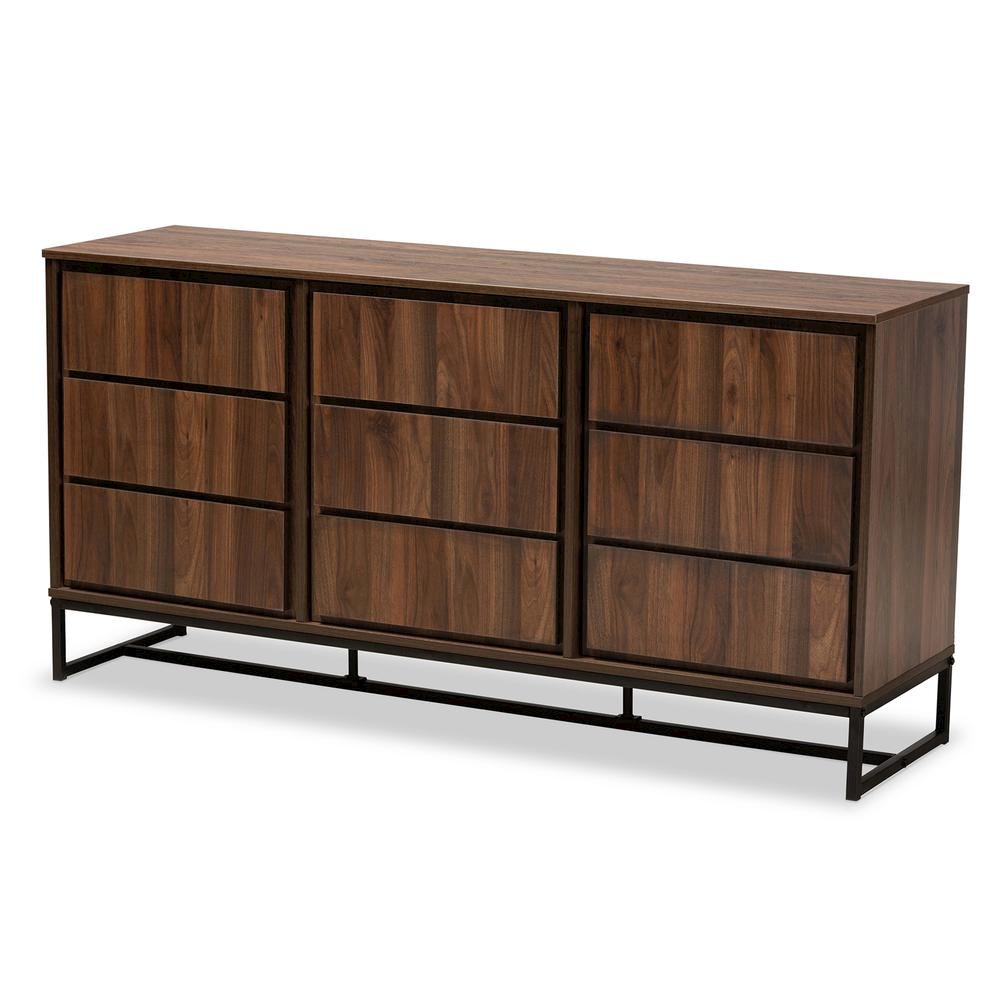 Black Finished Metal 3-Door Dining Room Sideboard Buffet. Picture 10