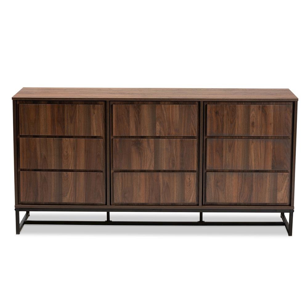 Black Finished Metal 3-Door Dining Room Sideboard Buffet. Picture 12