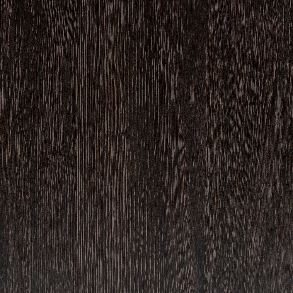 Dark Brown Finished Wood and Black Metal 2-Drawer Nightstand. Picture 17