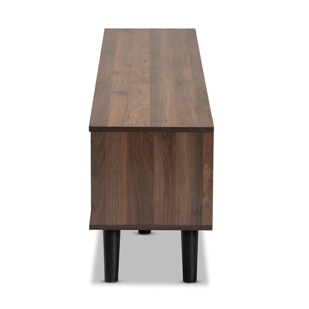 Multi-Tone Grey and Walnut Brown Finished Wood TV Stand. Picture 13