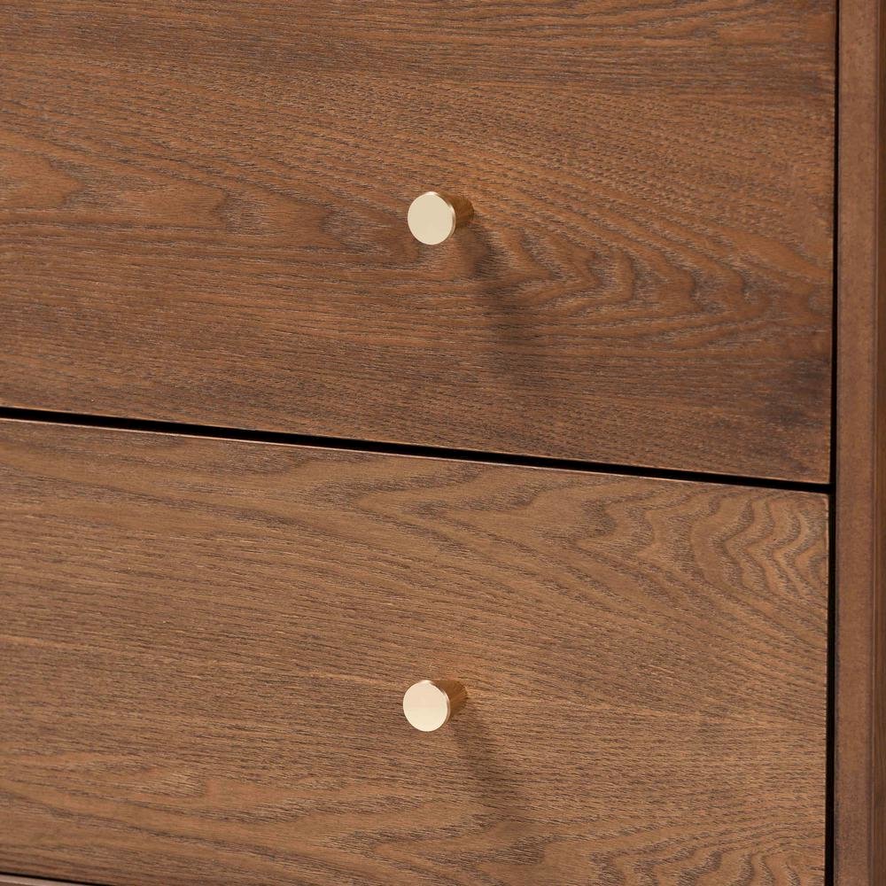 Baxton Studio Landis Mid-Century Modern Ash Walnut Finished Wood 4-Drawer Chest. Picture 16