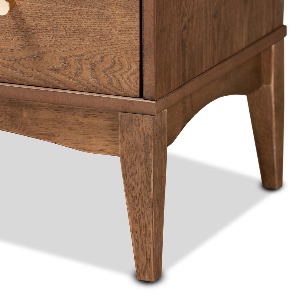 Baxton Studio Landis Mid-Century Modern Ash Walnut Finished Wood 4-Drawer Chest. Picture 17