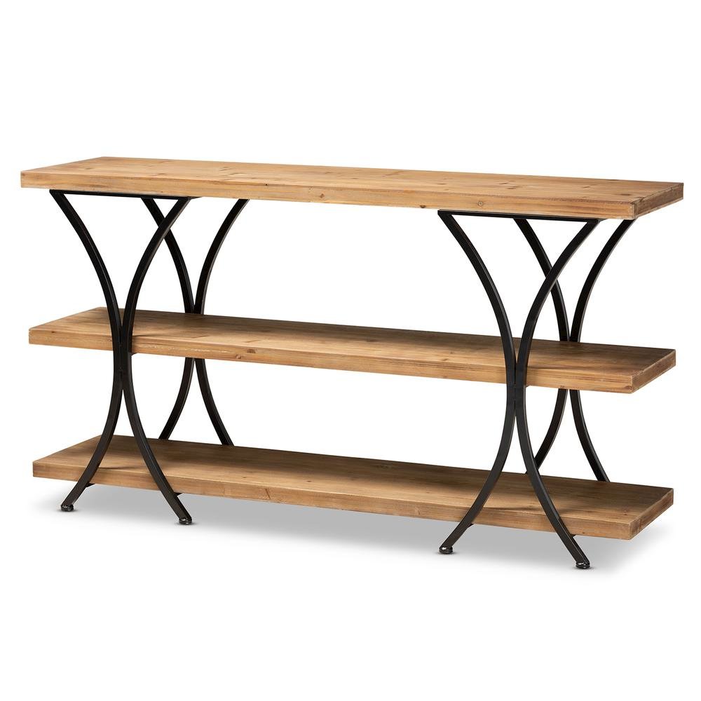 Black Finished Metal Console Table. Picture 8