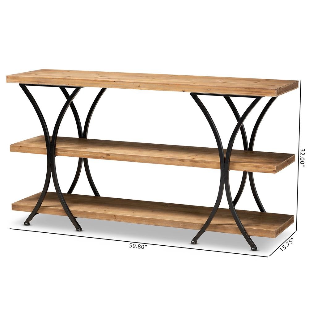 Black Finished Metal Console Table. Picture 14