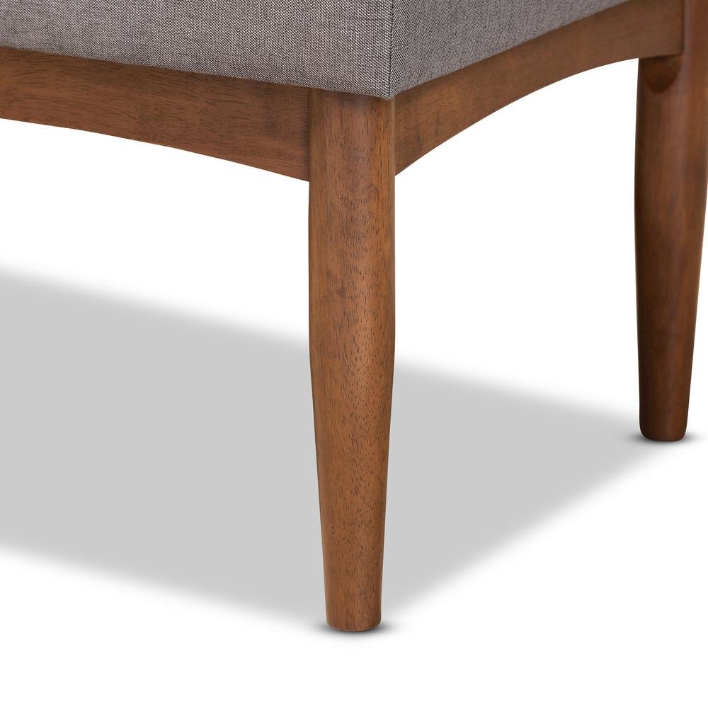 Walnut Brown Finished Wood 2-Piece Dining Nook Banquette Set. Picture 13