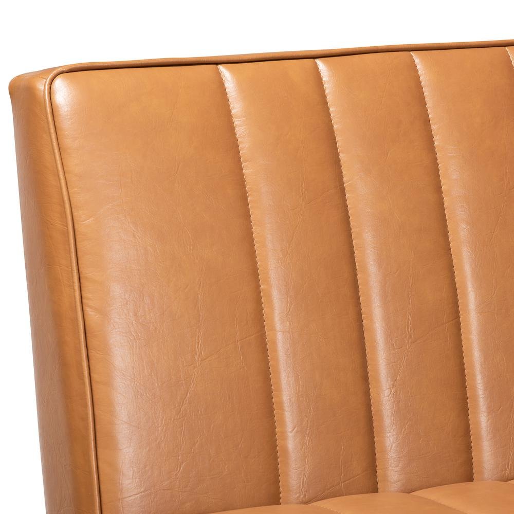 Leather Upholstered and Walnut Brown Finished Wood 3-Piece Dining Nook Set. Picture 16