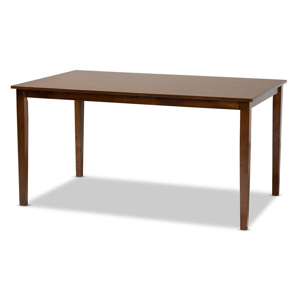 Grey Fabric Upholstered and Walnut Brown Finished Wood 7-Piece Dining Set. Picture 12