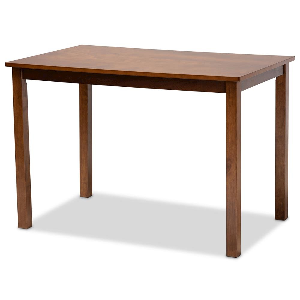 Grey Fabric Upholstered and Walnut Brown Finished Wood 5-Piece Dining Set. Picture 12
