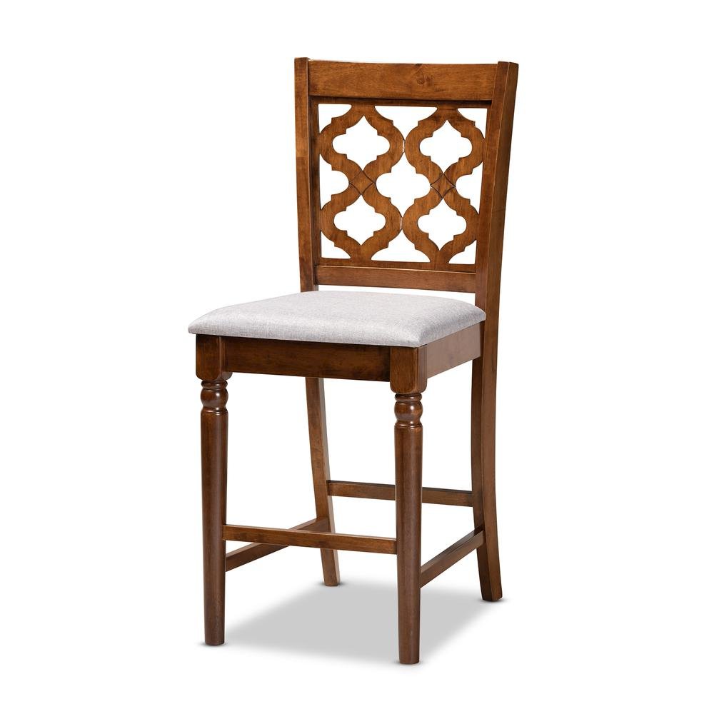 Walnut Brown Finished Wood 5-Piece Pub Set. Picture 11
