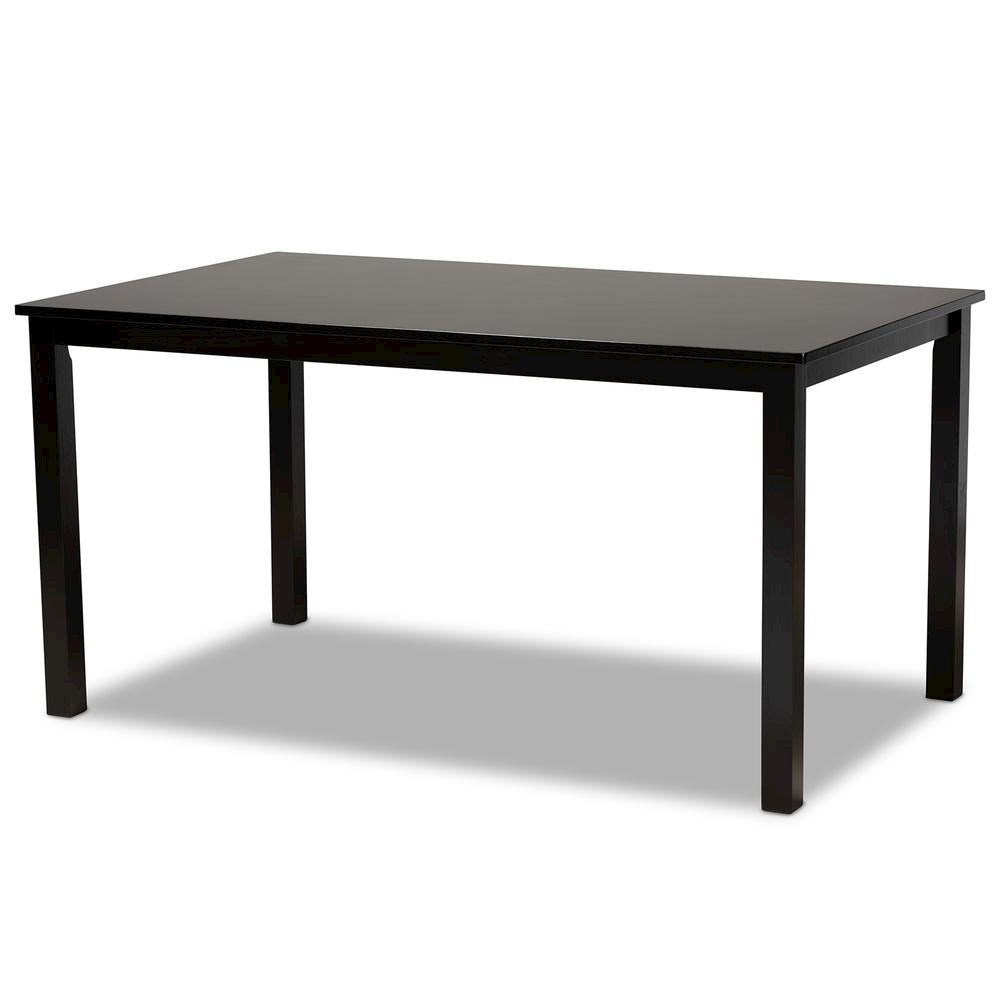 Transitional Dark Brown Finished Wood 7-Piece Dining Set. Picture 12